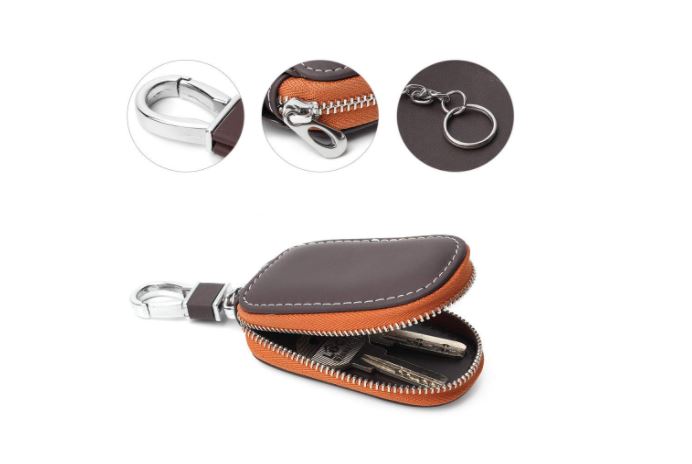 leather car key ring gift