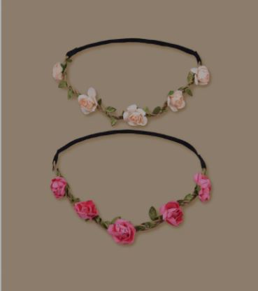 set of two flower hairband 