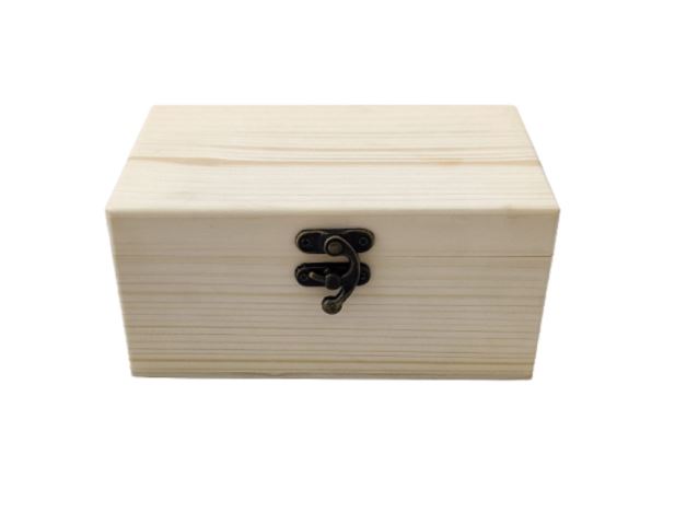 plain wooden box for gifts 