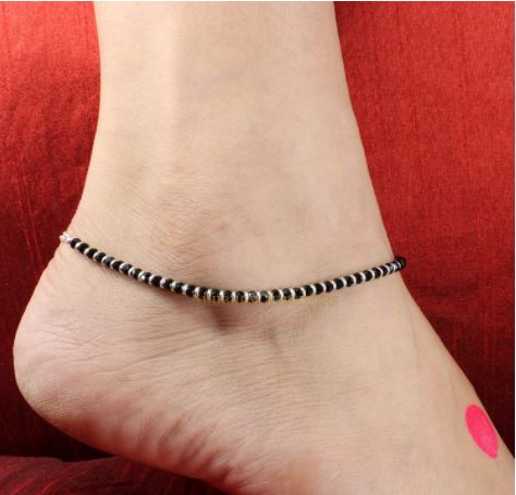 black beads anklet for wife