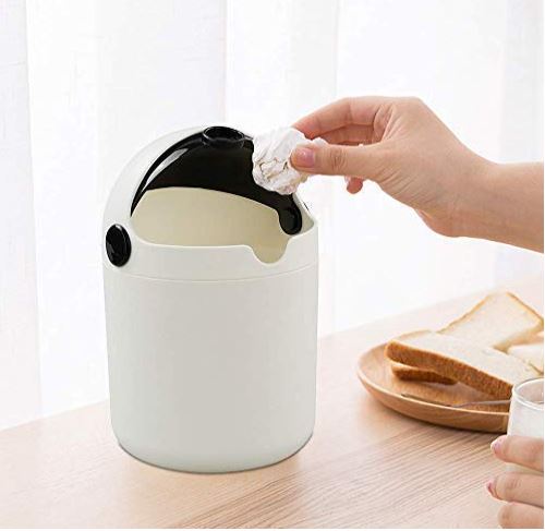 small dustbin with closed lid 