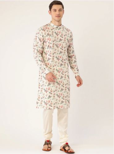 floral printed kurta set for summer marriage 